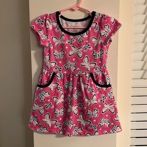 Toddler Pink Butterfly Dress